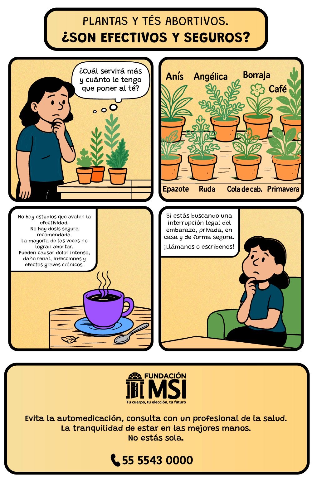  El riesgo de los tés y plantas abortivas 

